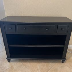 Black 3 Drawer Console Table