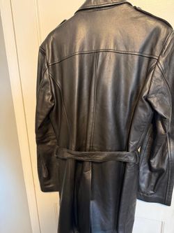 Long leather coat