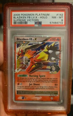 PSA 8 Blaziken FB LV.X Holo Pokemon Card