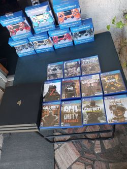 2020 Playstation 4 Pro 1TB & 1 Sealed Control that still cost $70! At store sealed. $190!  $20! Per PS4 Game.  3 for $50 & $100! For 7. $35! Extra con