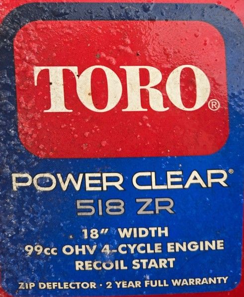 Toro 18" Snow Blower
