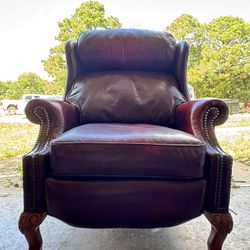 Burgundy Leather Recliner 