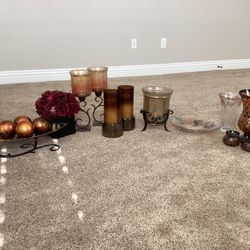 Home Decorative Items- Candleholders/Vases/Candles And More All For 1 Price