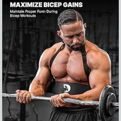 DMoose Fitness Arm Blaster for Biceps and Triceps-Heavy Duty Aluminum, Soft Neck Padding & Adjustable Straps - Bicep Curl Support for Isolation & Stre