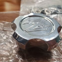 1984 NISSAN 300ZX PARTS POLISH BULLET ALUMINUM OIL CAP AND KEY CHAIN AND FASTENERS NEW