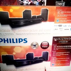 PHILLIPS 5.1 BLU-RAY SURROUND SOUND  HOME CINEMA