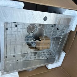 Brand New Stainless Steel Kitchen Sink For 25x22” For $140