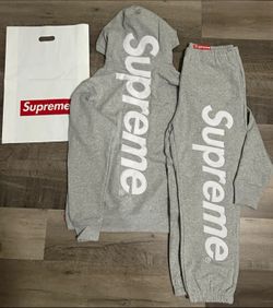 Supreme Grey Hoodie and Sweatpants Set