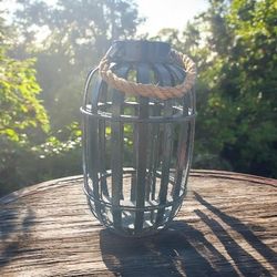 Garden Patio Outdoor Decoration  Black Wood Decoration 