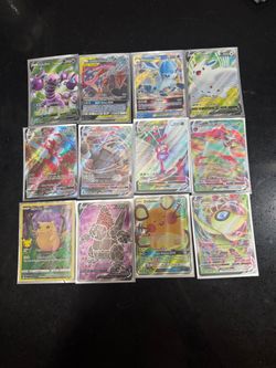 Pokemon full arts and a tag team card.