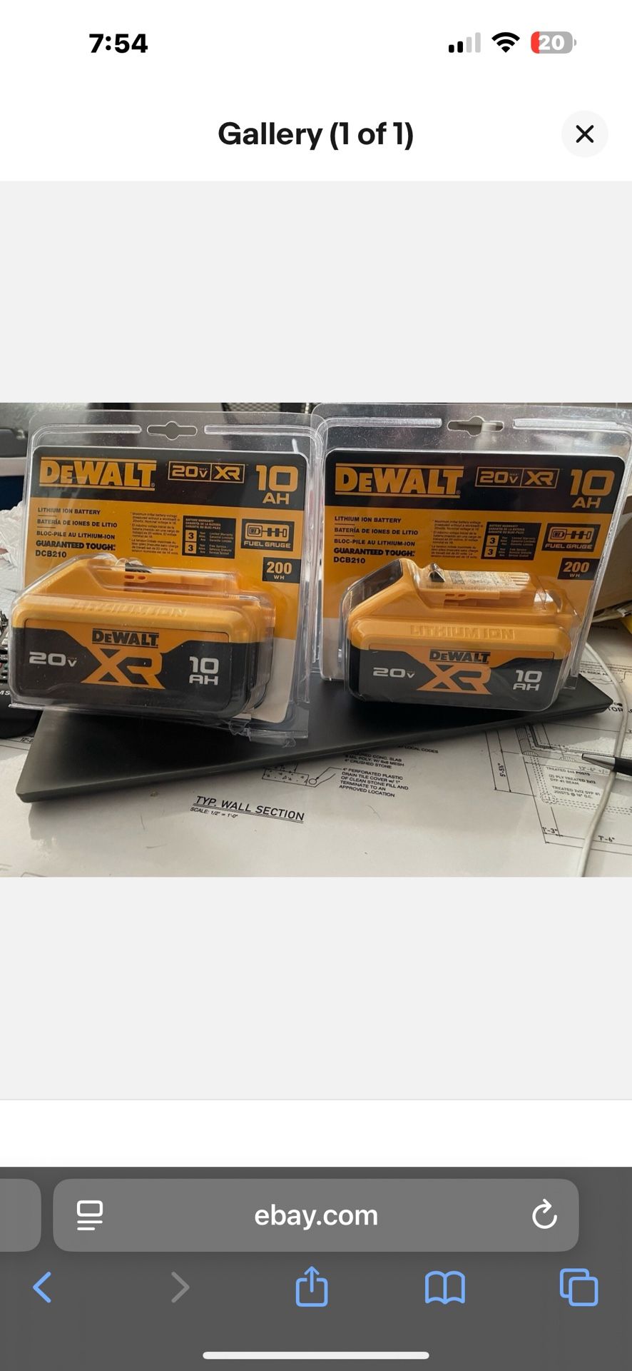 Dewalt 20v 10AH Battery
