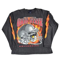 Vintage Buckeyes Ohio State University Buckeyes Big Helmet Graphic T-Shirt