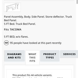 yota Tacoma RT Bedside (Minor Dents) OEM PART!