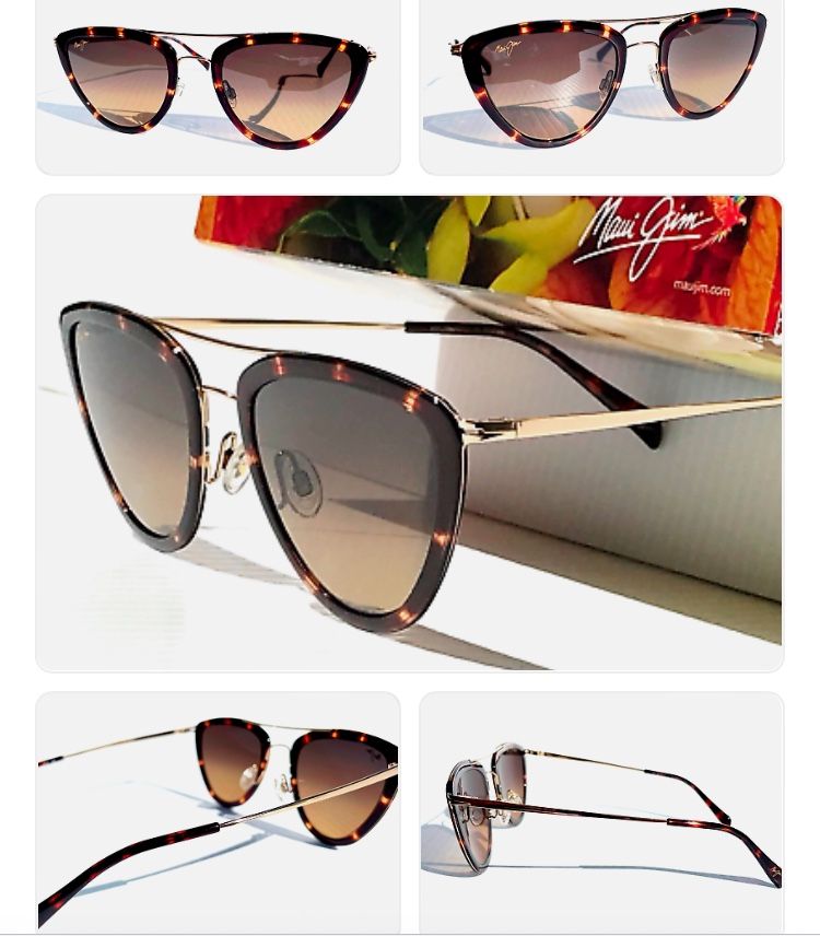 MAUI JIM HUNAKAI MJ331 10 POLARIZED SUNGLASSES TORTOISE CAT EYE SHAPE ‼️ Brand New ‼️ BEST DEAL Ib Town ‼️