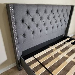 New Gray Queen Bed 