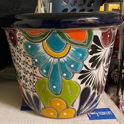 Talavera Pots New Never Used ..12 Inch Diameter X 9 Inch Tall…2 Available $30.00 EA.. Or $50.00 Both… FIRM
