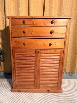 Solid Wood Pine Storage Cabinet / Dresser with Drawers