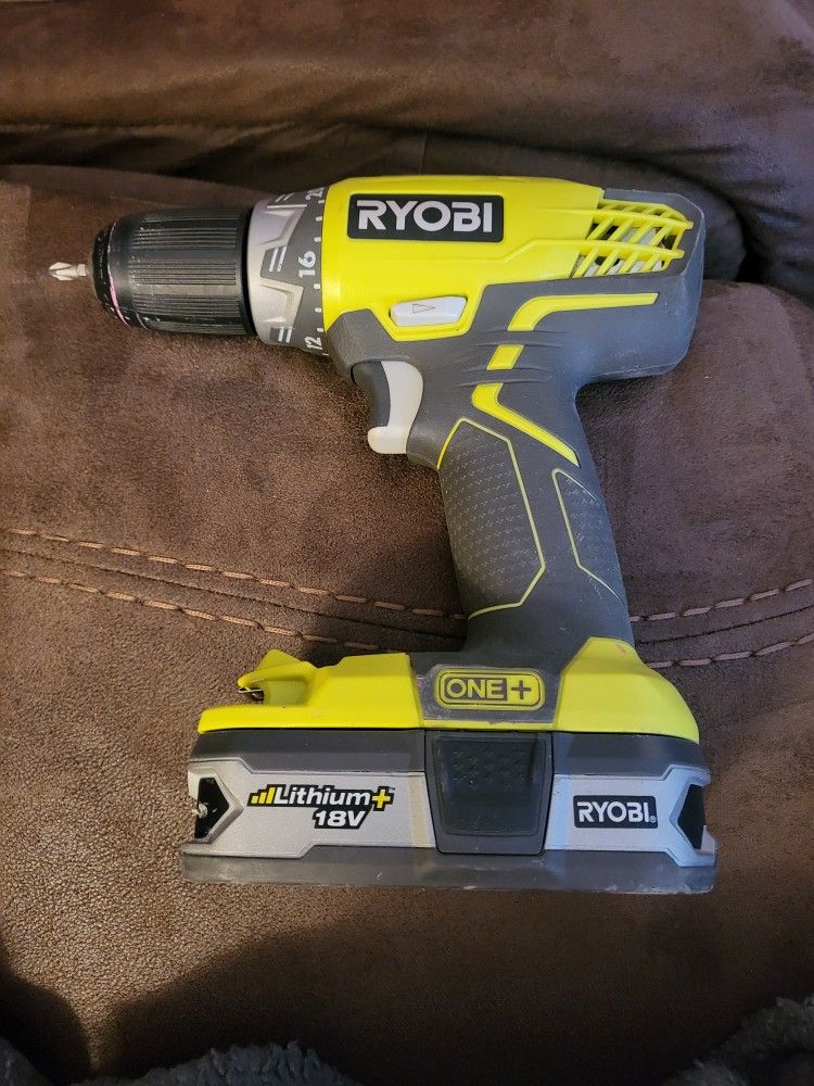 Ryobi Drill + Rechardable Battery Plug In