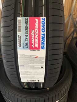 235/40R19 Toyo Proxes Sport New Tires