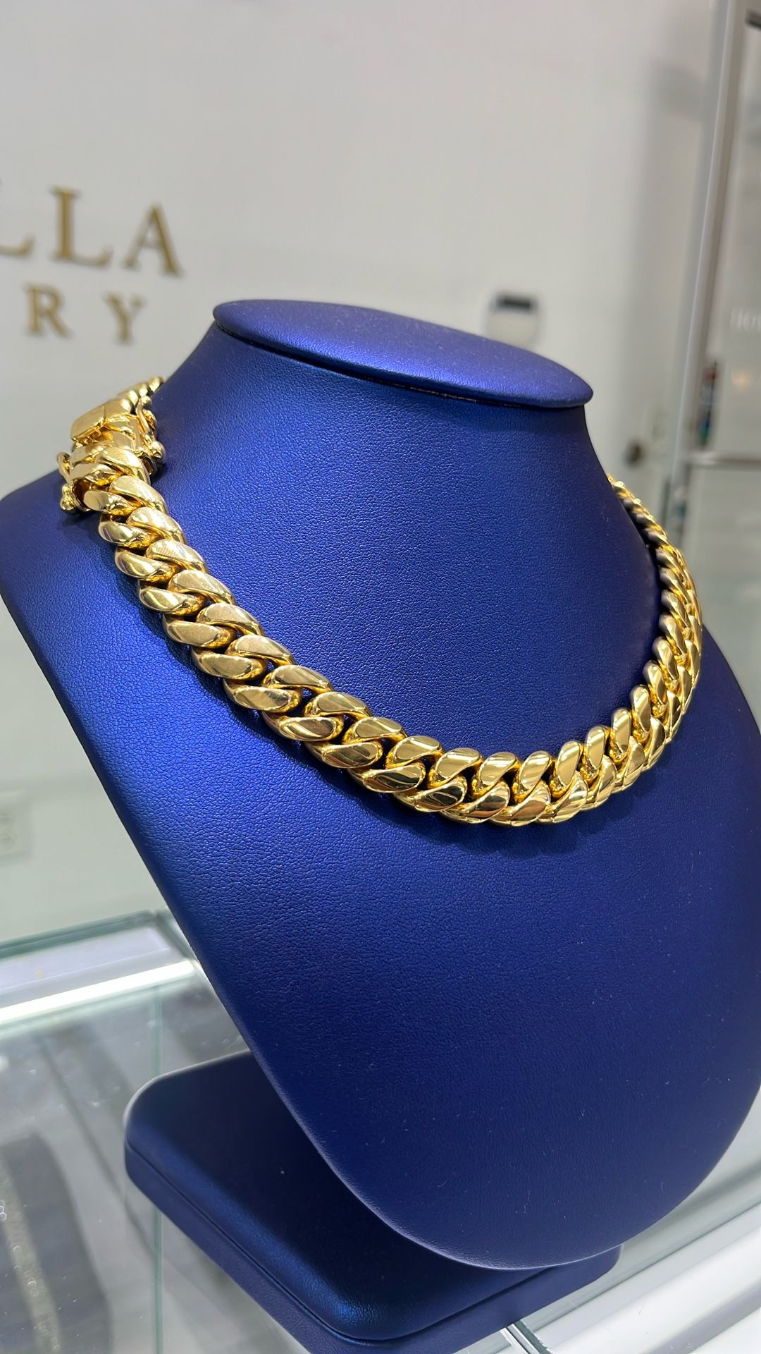 14MM ‼️ MIAMI CUBAN LINK CHAIN ⭐️👑 18” GOLD OVER SILVER