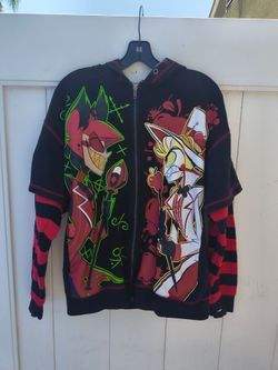 SOLD OUT🔥 Hazbin Hotel Alastor VS. Lucifer Twofer Hot Topic Hoodie Small
