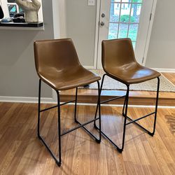 Faux leather bar stools (price is firm)