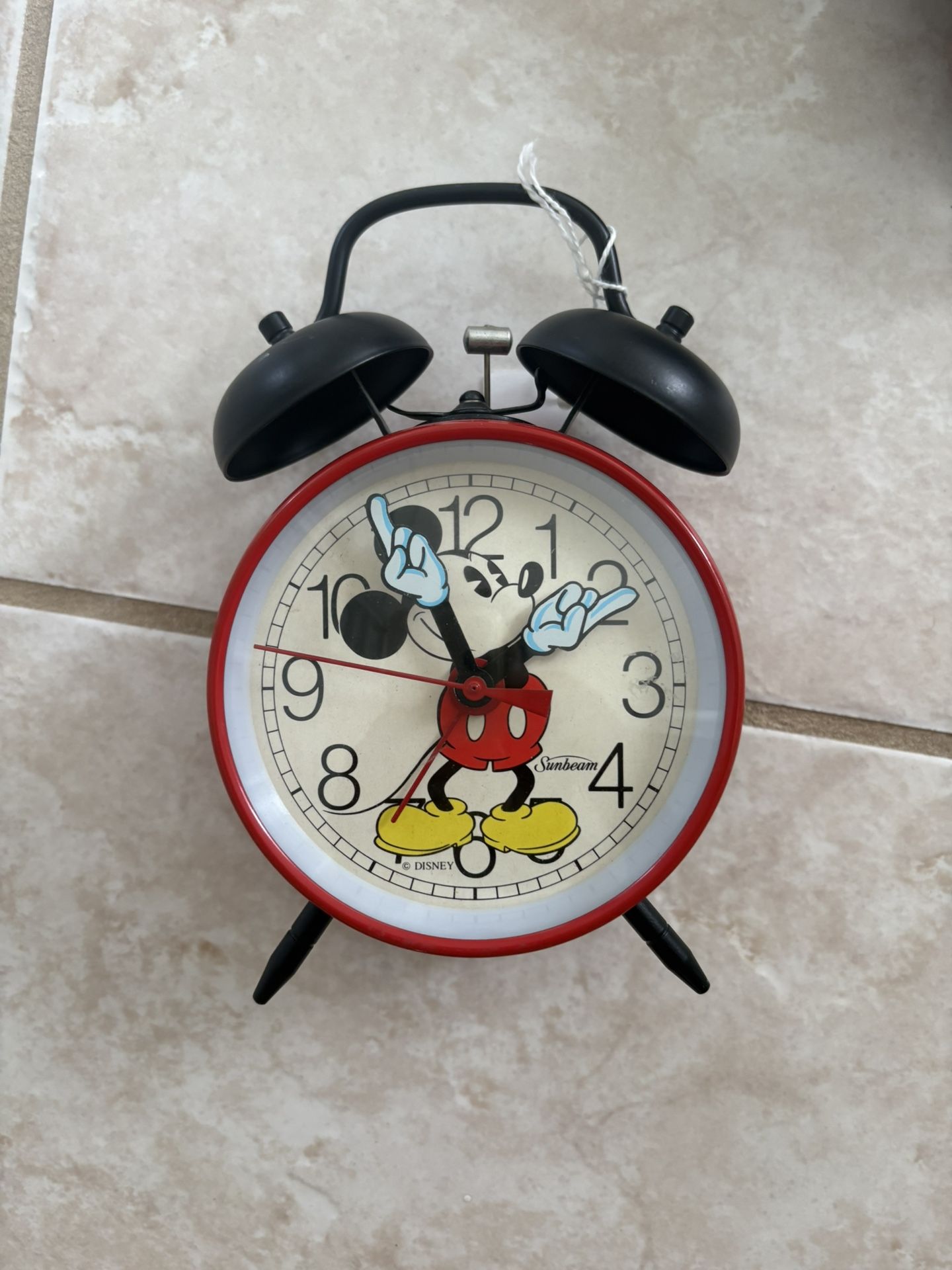 Vintage Mickey Mouse Twin Bell Alarm Clock