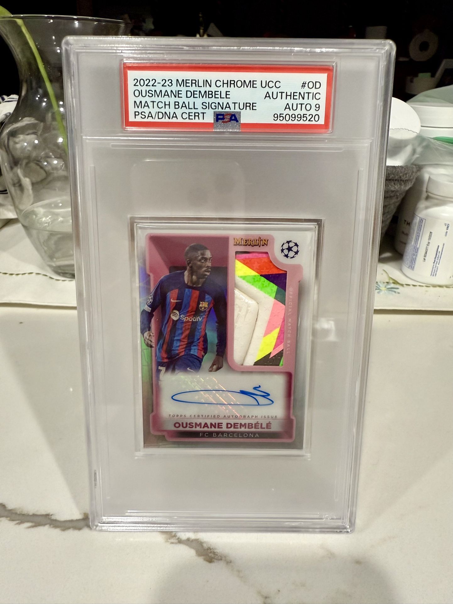 Dembele Certified Autographed & Ball Patch