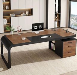 Harrington Executive Desk with built-in outlet- brand new