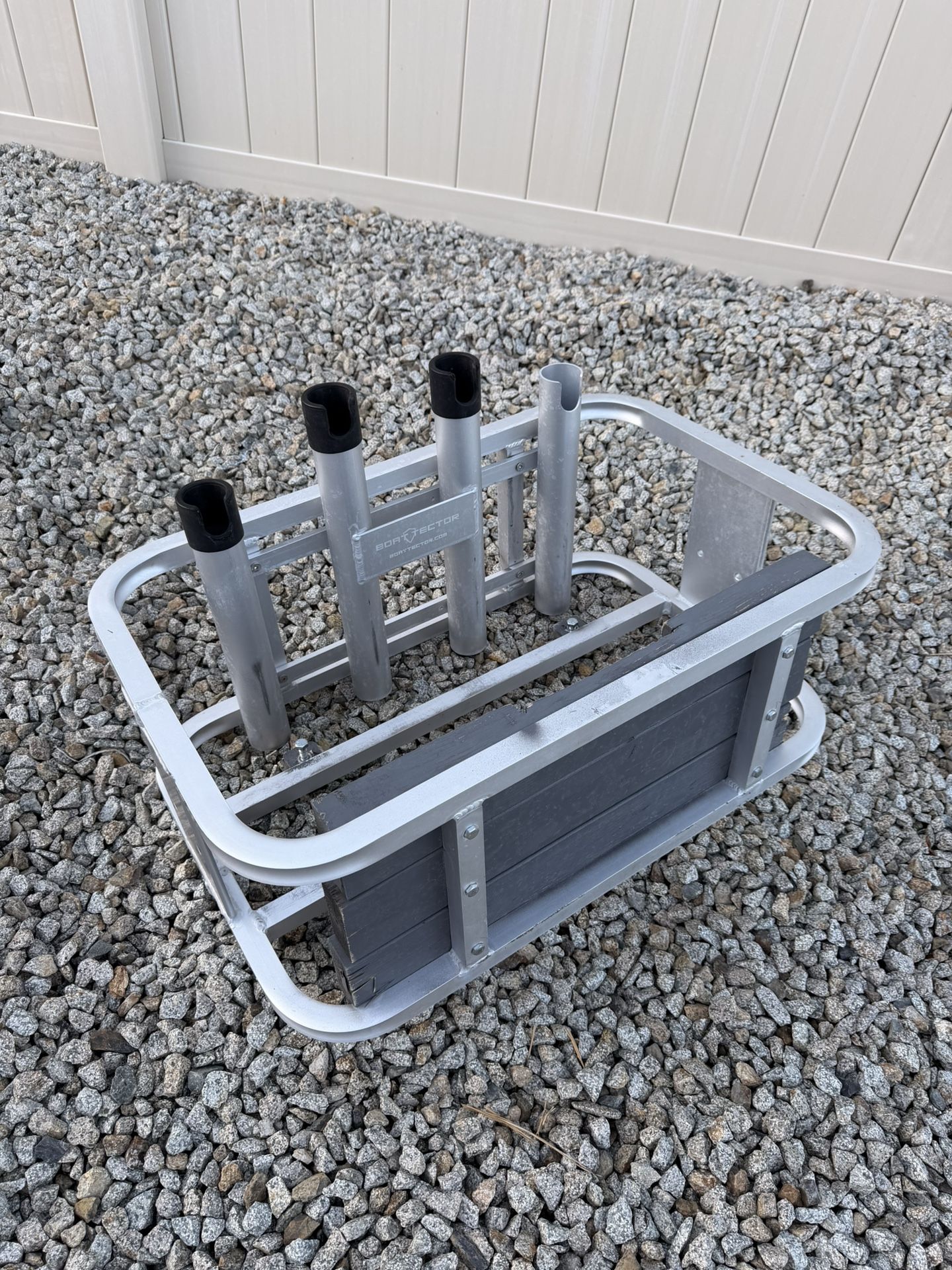 Boat Tector fishing rod and box holder