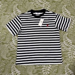 Ami Paris Black & White Ami De Cœur T Shirt 