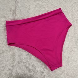 Flattering high-waist bikini bottoms in vibrant hot pink. Great for festivals outfits or costumes   New 1x hot pink festival bottoms shorts rave  rave