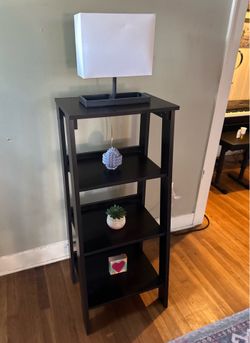 Black 4-Tier Ladder Shelf