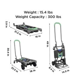 COSCO® Brand 3-in-1 Foldable Handcart
