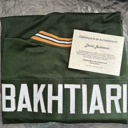 Certified Authentic Autographed # 69 David Bakhtiari Jersey