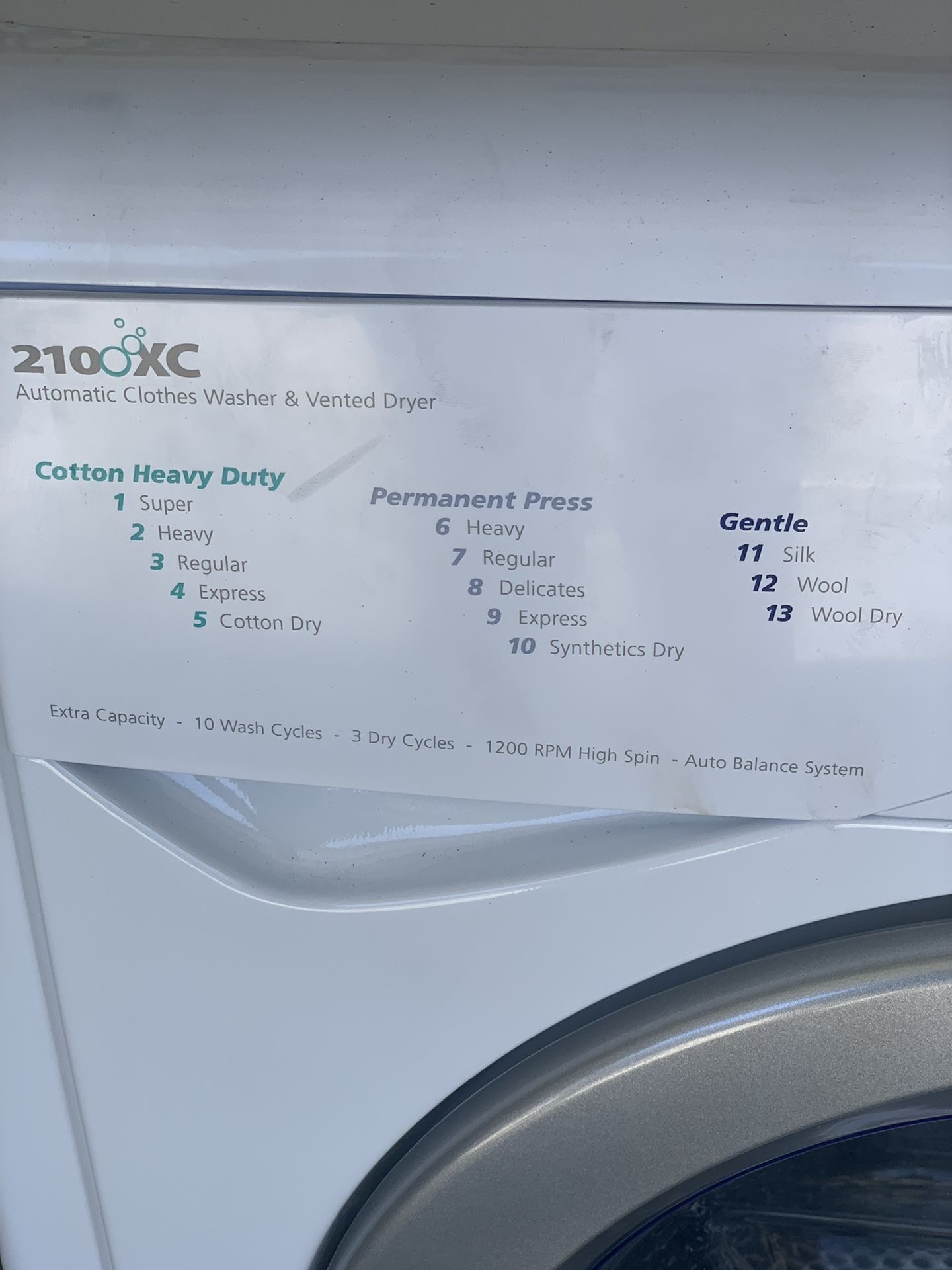 Splendide 2100XC Washer Dryer Combo White for Sale in Las Vegas, NV