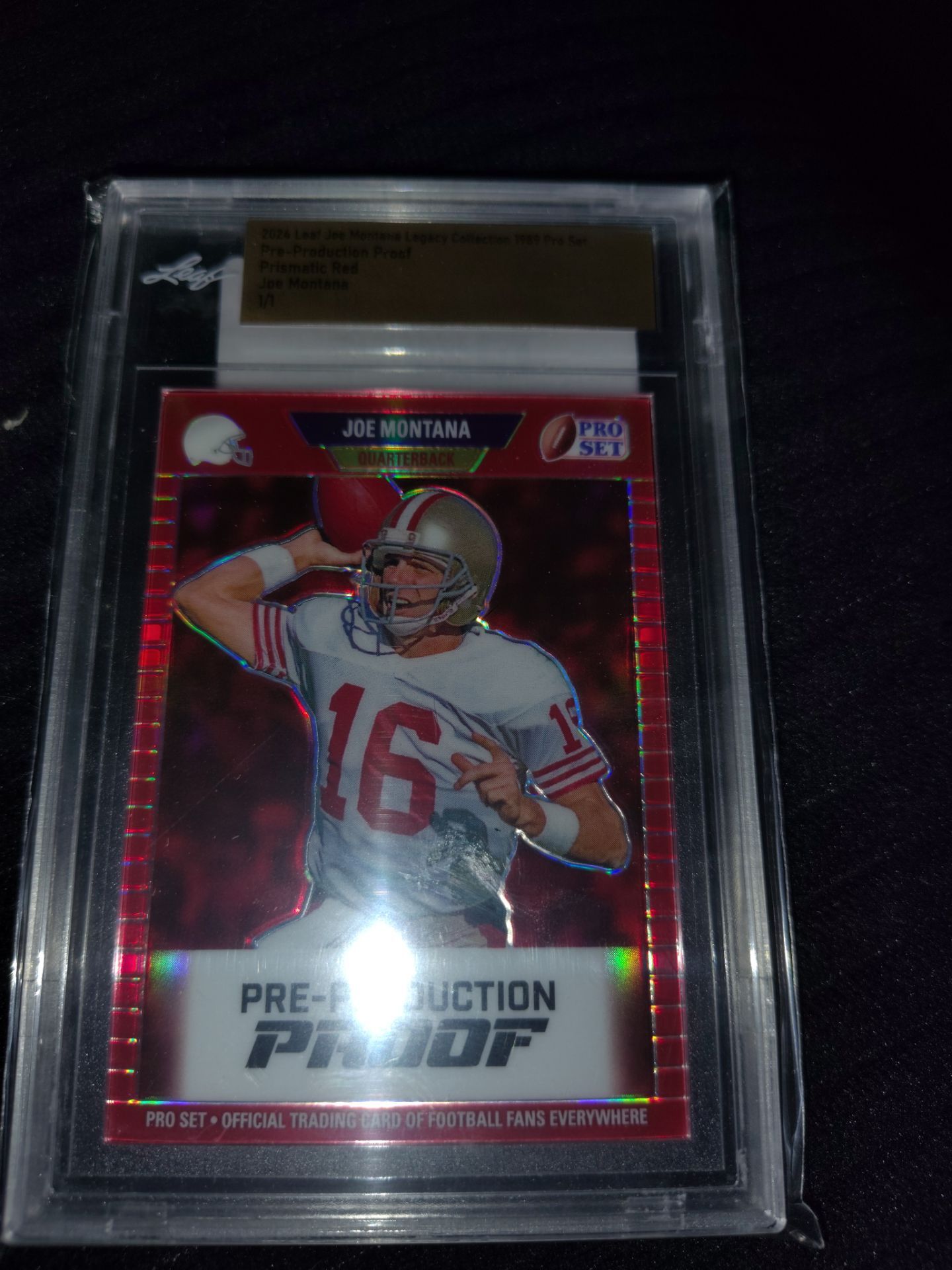 Joe Montana 1/1 legacy collection