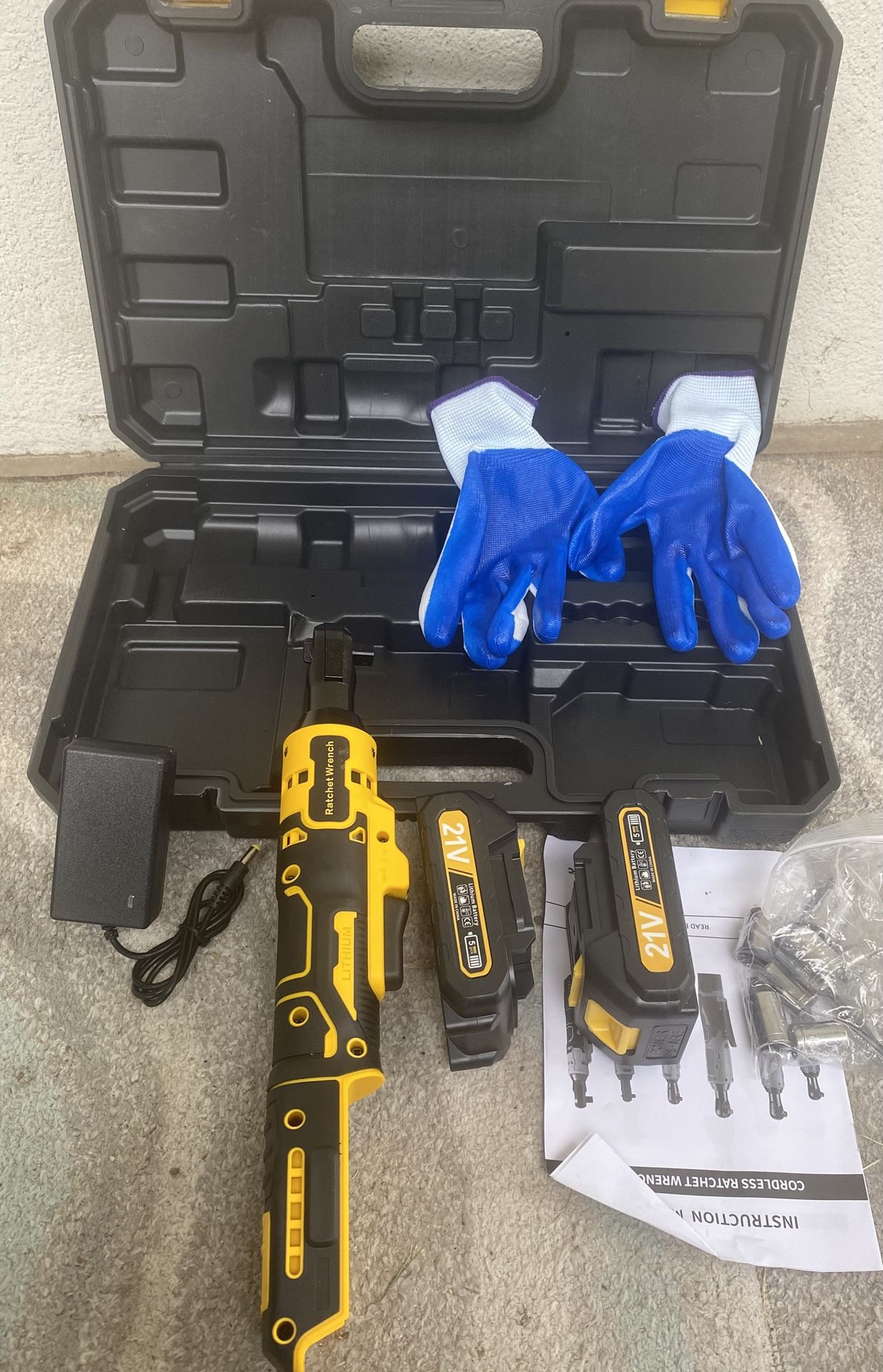 Cordless Electric Ratchet Wrench with Variable Speed Control.
