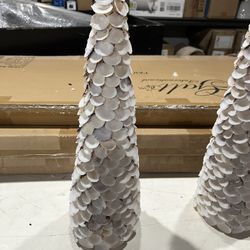 Coastal Decor Sea Shell Christmas Festive Tree Topiary Centerpiece