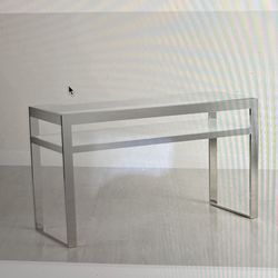 Mirrored And Glass Desk 
