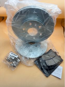 Front Drilled Brake Rotors Brake Pads for Chevy SILVERADO 1500 GMC SIERRA 1500