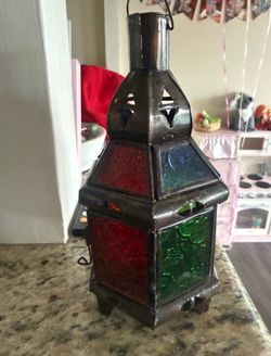 Small Moroccan Glass Lantern