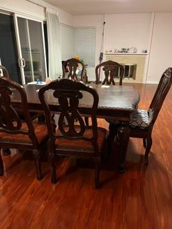 Dining table and chairs