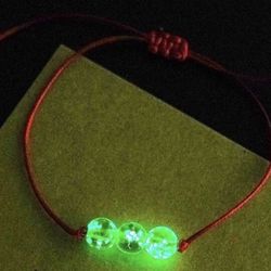 New - Glow In The Dark Beaded Charm Bracelet - Women’s Jewelry 