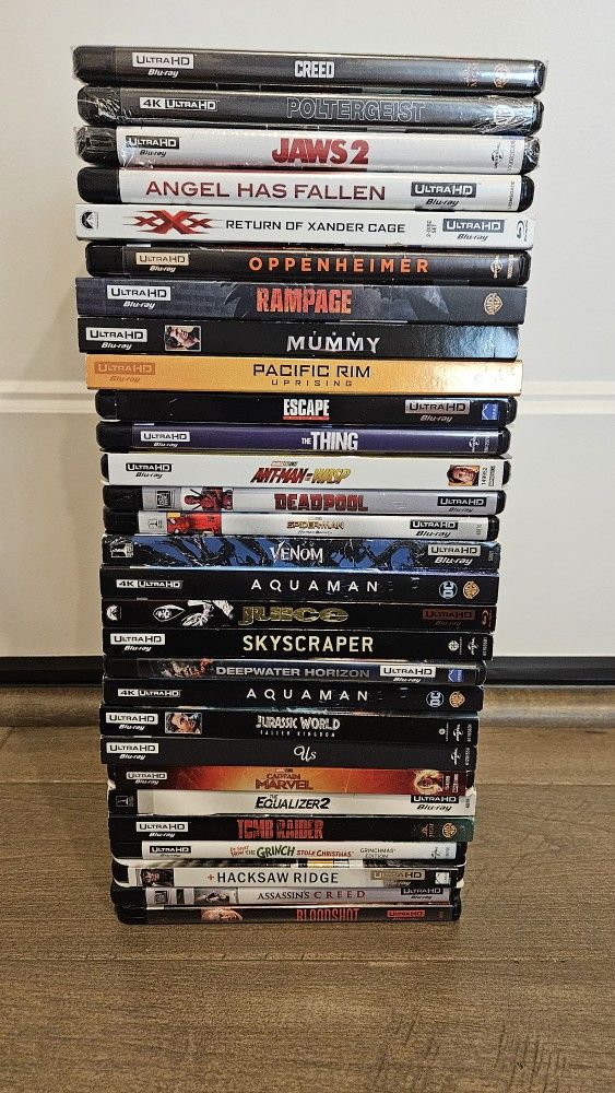 4k Bluray Movies - $10 Each