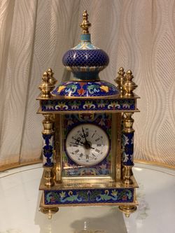 Chinese cloisonne clock