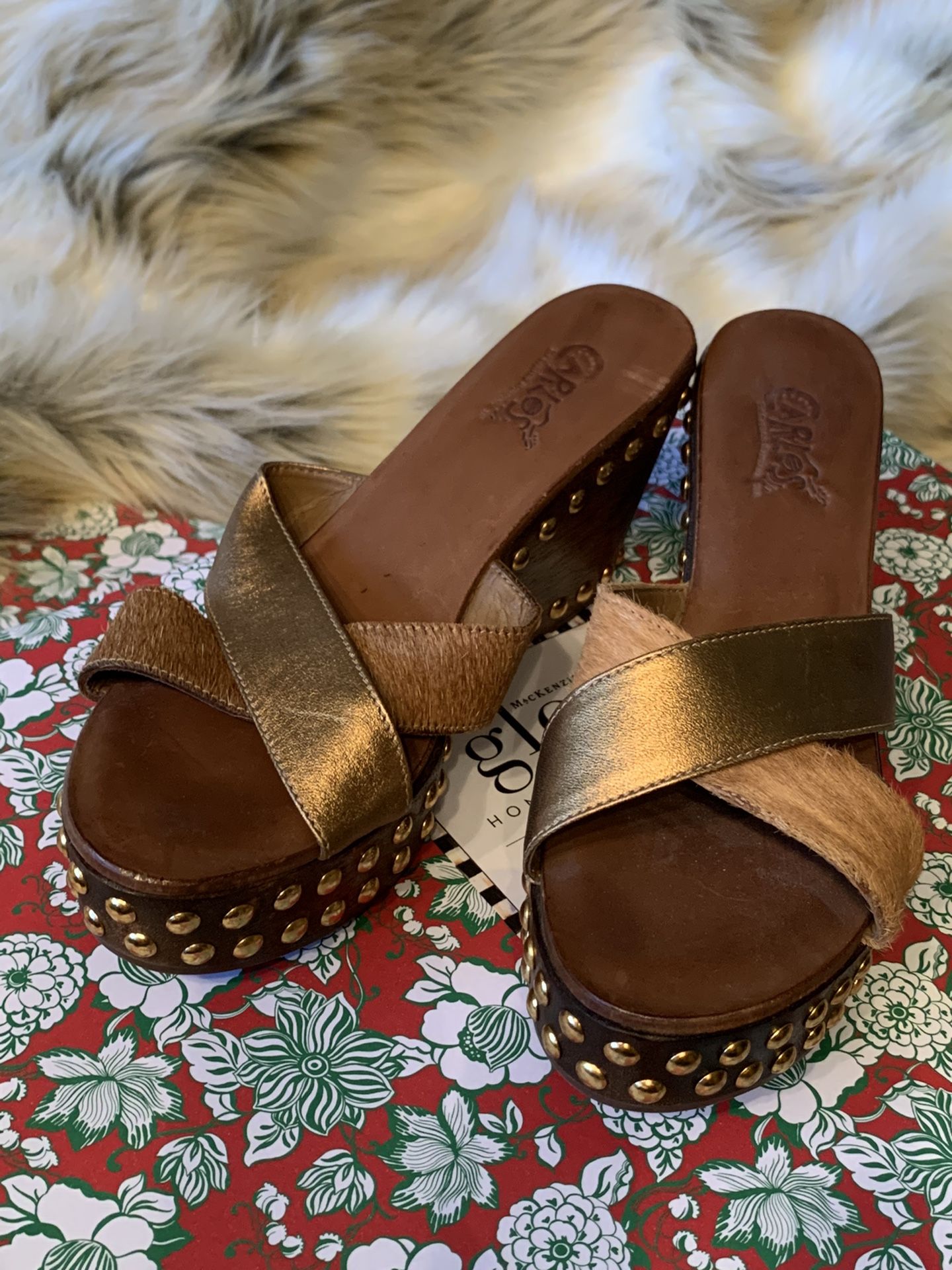 # Glam Studded Slide Clogs
