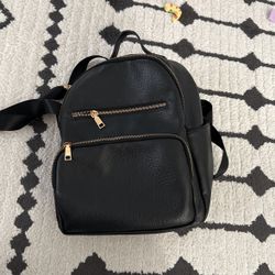 Faux Leather Backpack