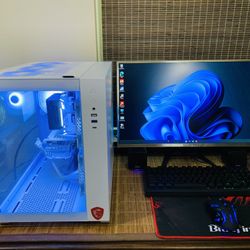 New Custom Desktop Build With 24” Monitor- 64GB DDR4 Ram, Ryzen 7 5700X, 2TB NvME SSD+4TB HDD,  8GB GPU, WI-FI, Windows 11 Pro 64Bit, MS Office 2024