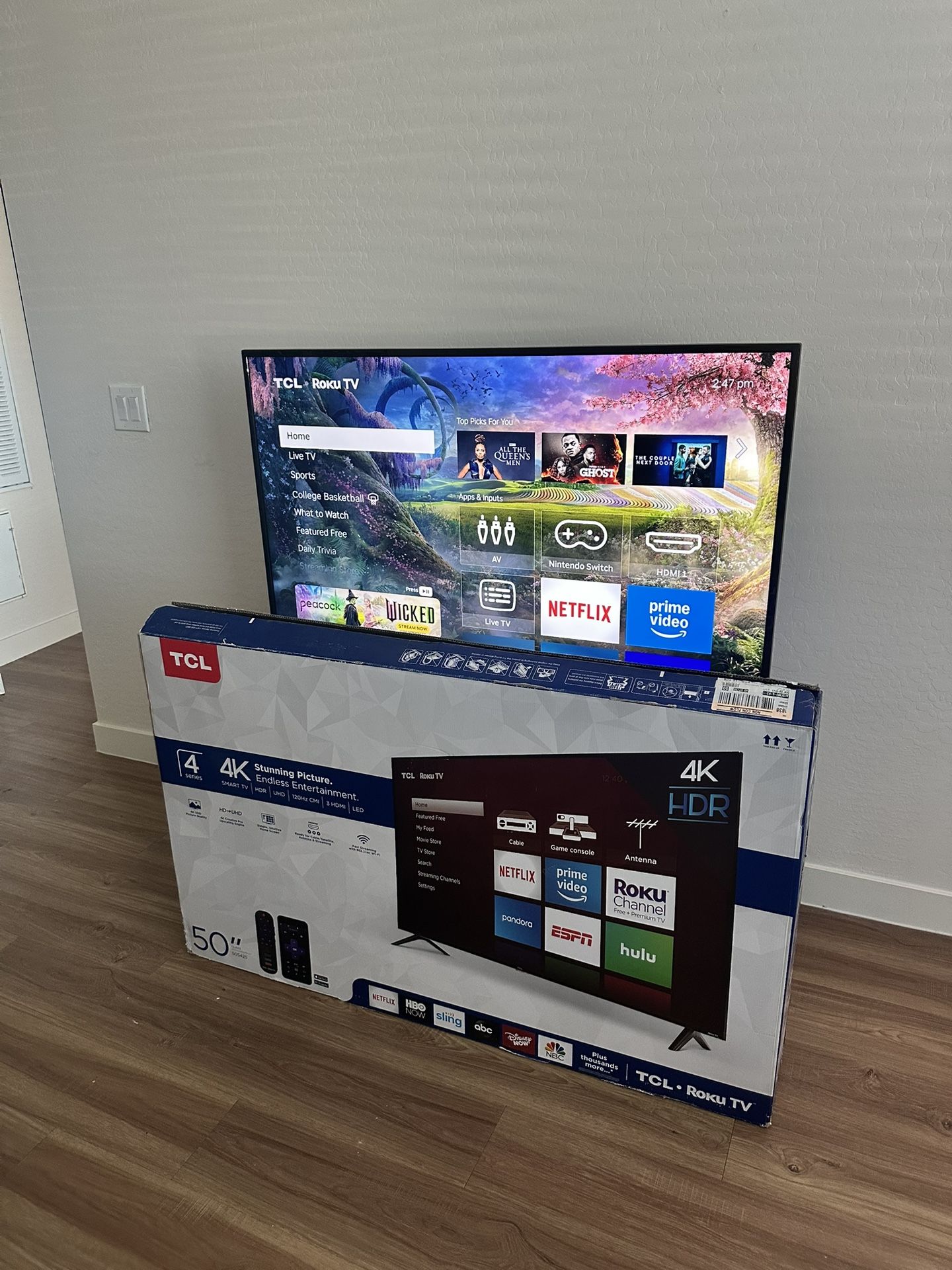 50” TCL Roku Smart TV